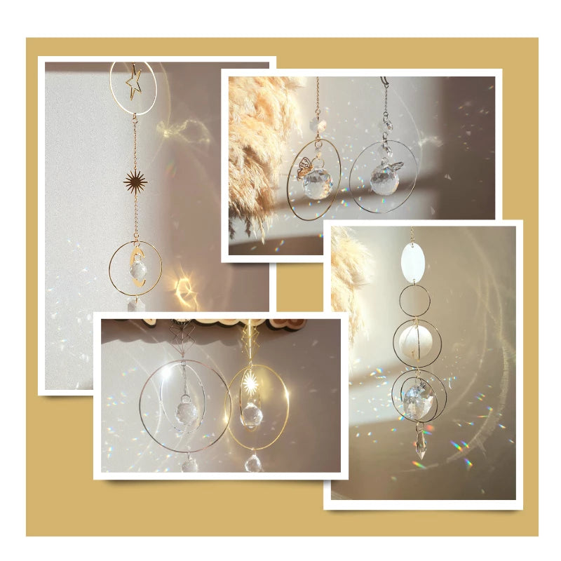 Together-life Boule en cristal transparent avec prismes à facettes pour  fenêtre, attrape-soleil (150 mm)