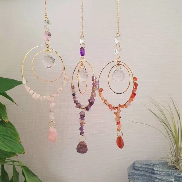 Attrape Soleil Pierre Naturelle - ZEPHIR, Suncatcher Feng Shui