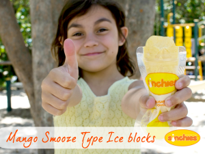 Day out with the kids - food ideas - Mango smoothie ice blocks