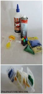 DIY foam glitter paint with reusable Sinchies food pouches