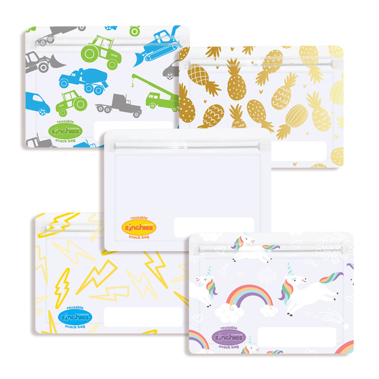 Sinchies reusable snack bag designs