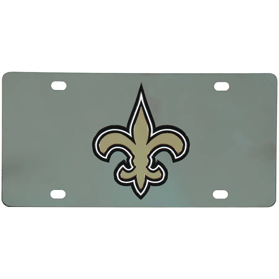 New Orleans Saints Stainless Steel License Plate