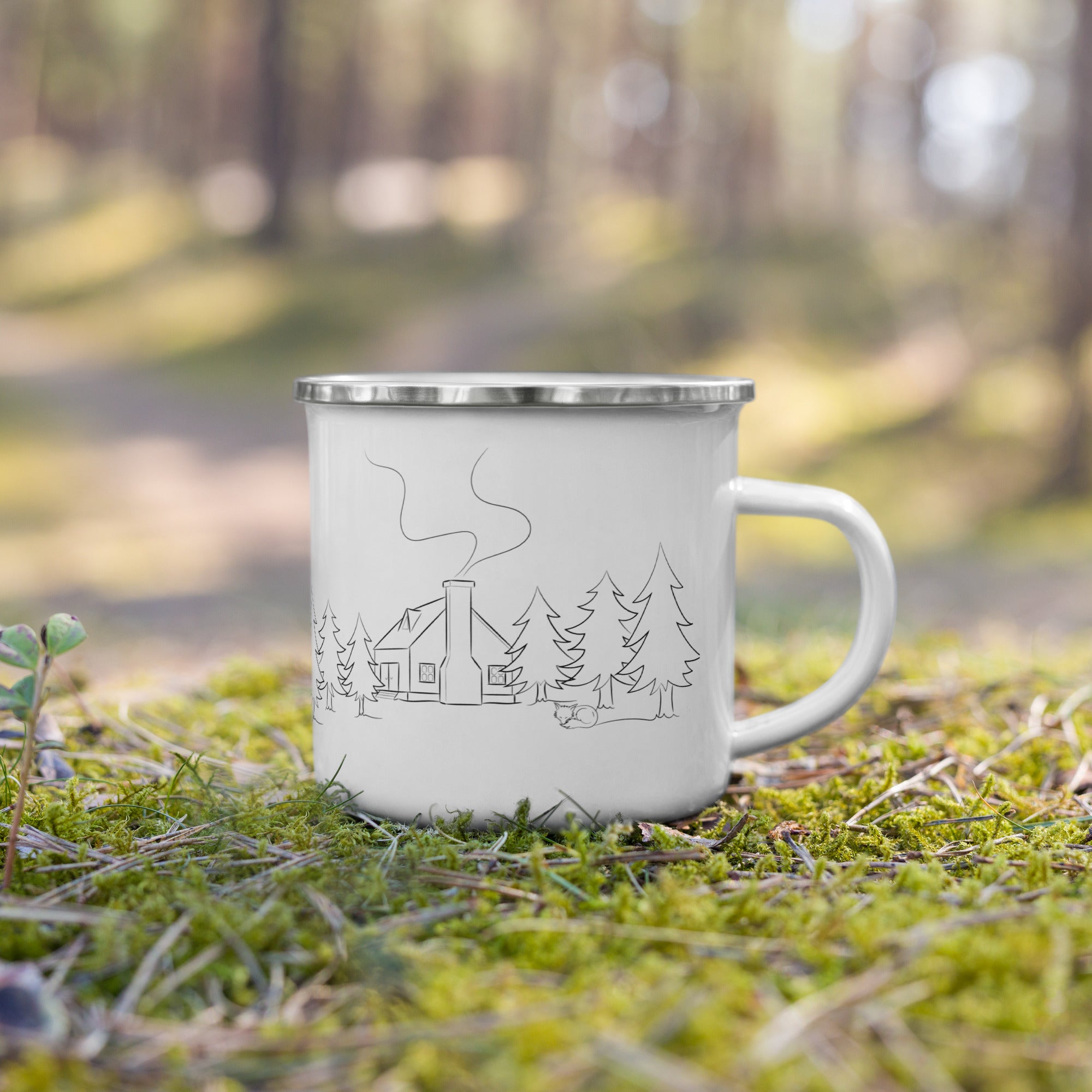 Mountain Constellations Enamel Camping Mug