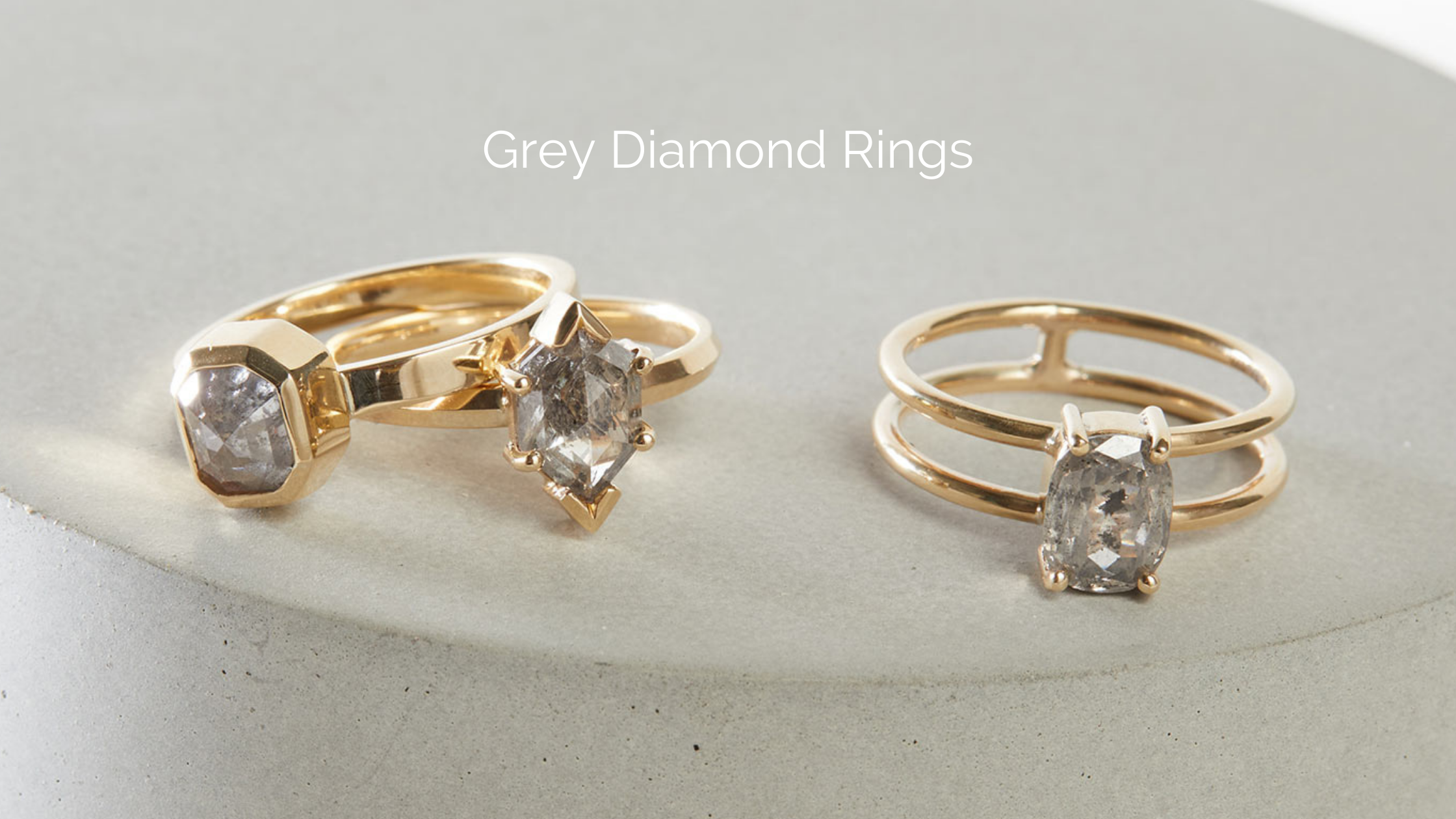 grey diamond engagement rings, one of a kind designs by british jewellery brand maya magal