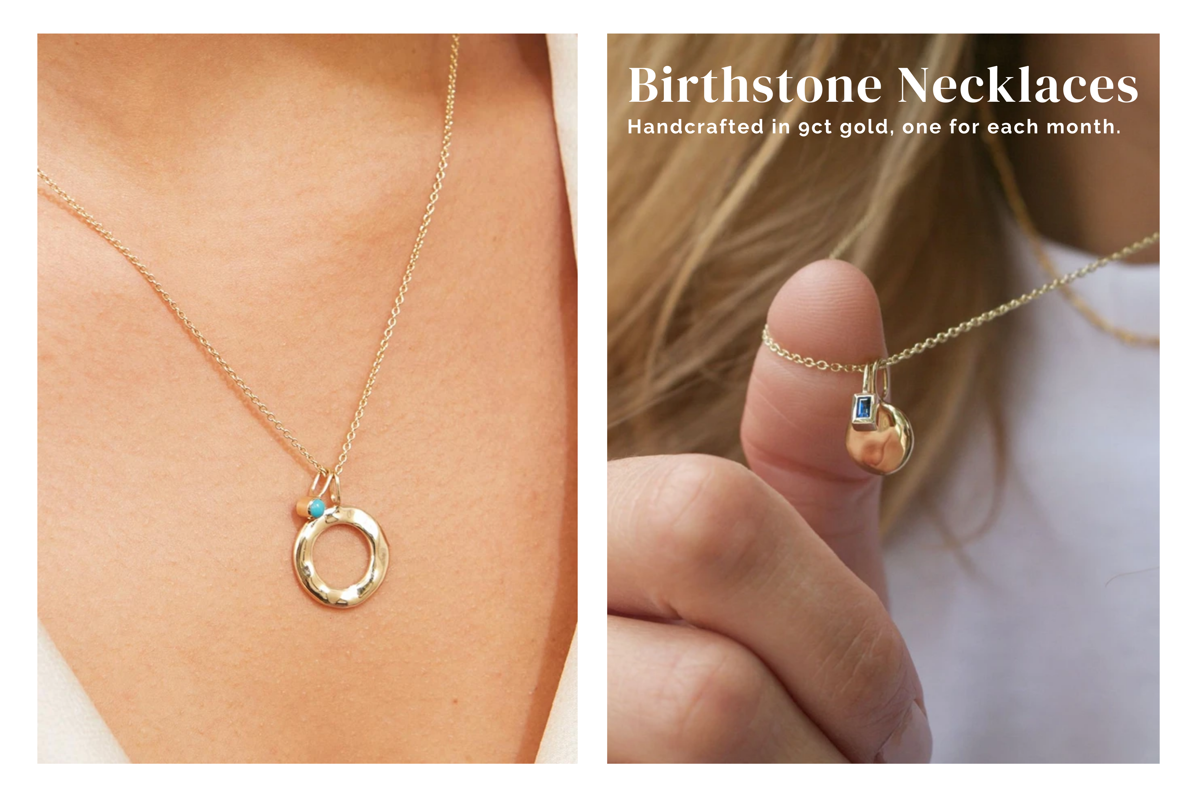 shop solid gold birthstone necklaces in london