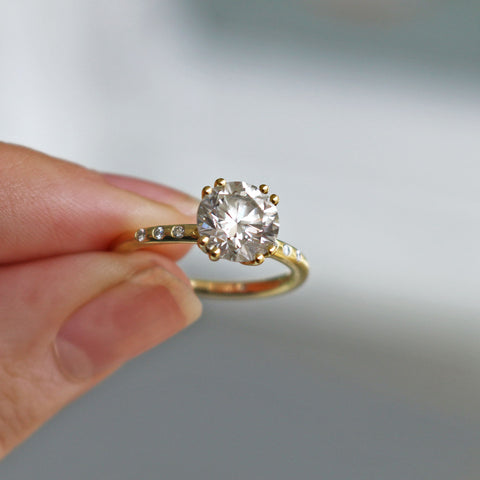 Seven Diamond Engagement Ring