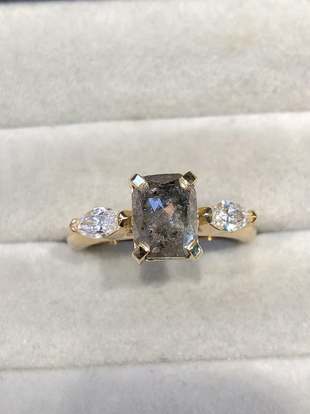Design Your Own Natural Grey Diamond Ring | Alexis Russell