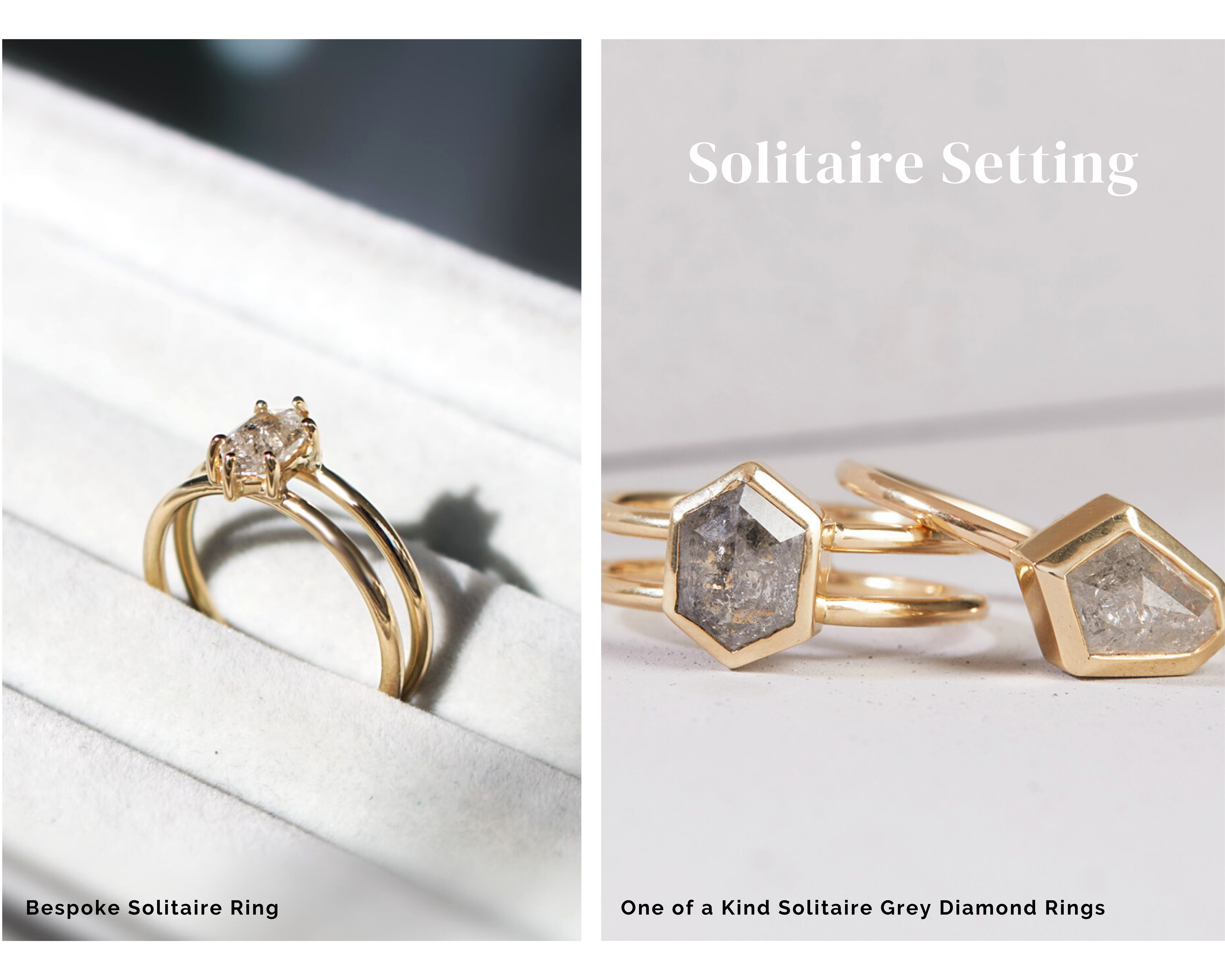 solitaire ring setting by Maya Magal London Jewellery