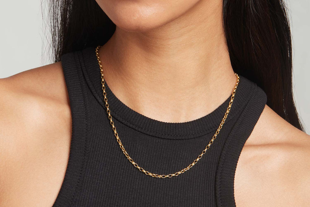 maya magal london handcrafted solid gold layering belcher chain