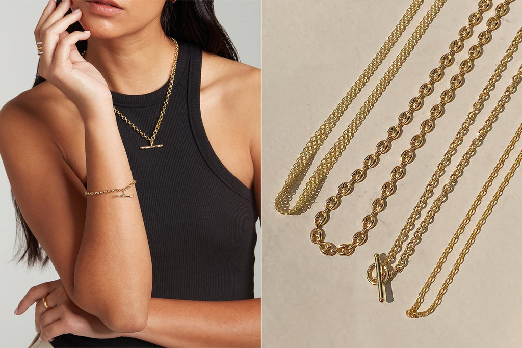 maya magal london handcrafted solid gold layering chain jewellery