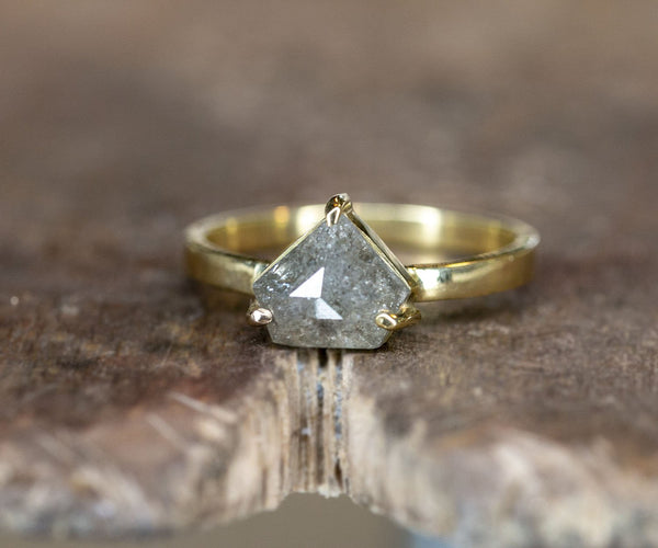 pentagon diamond ring