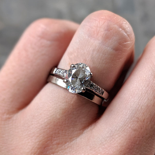 Grey Diamond Engagement Ring – Maya Magal London