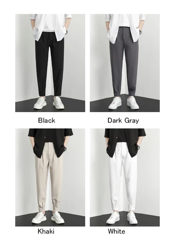 Fashion Ankle-Length Linen Pants Men Slim Fit Dress Pants Casual @ Best  Price Online | Jumia Egypt