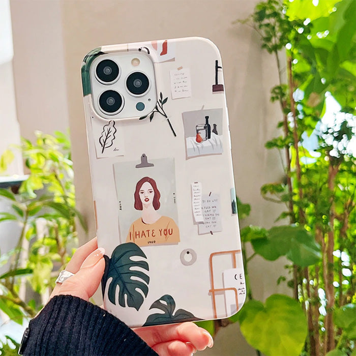 Artsy Aesthetic Girl iPhone Case