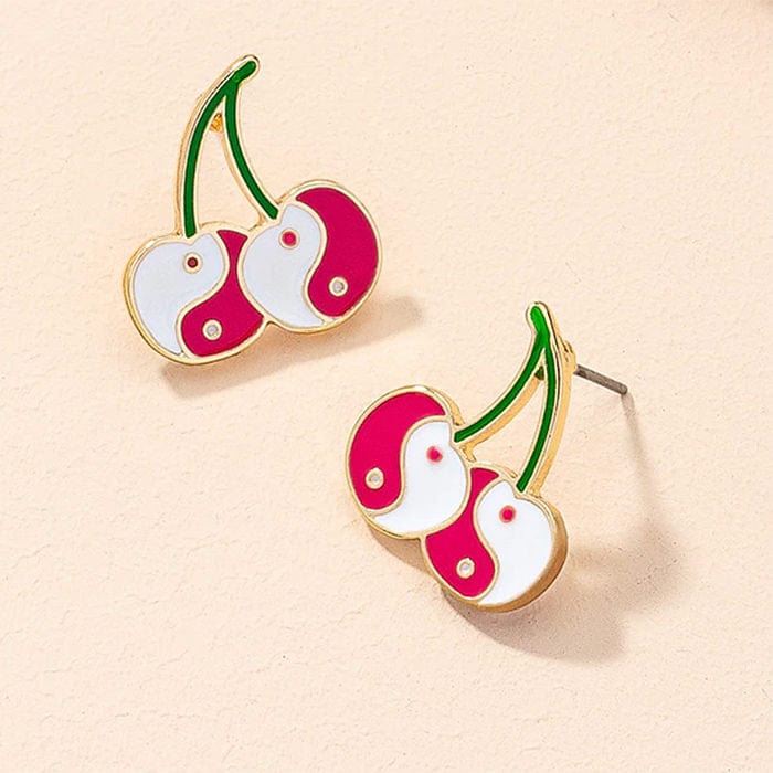 Cherry Yin Yang Earrings