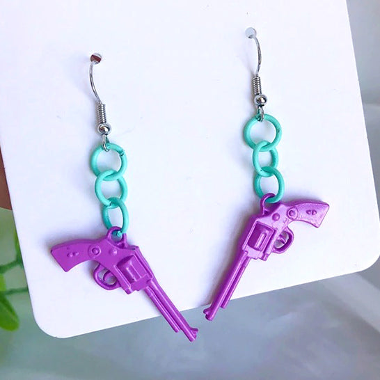 Love Roulette Gun Earrings