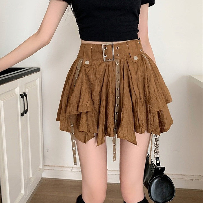 Forest Fairy Mini Skirt in Brown