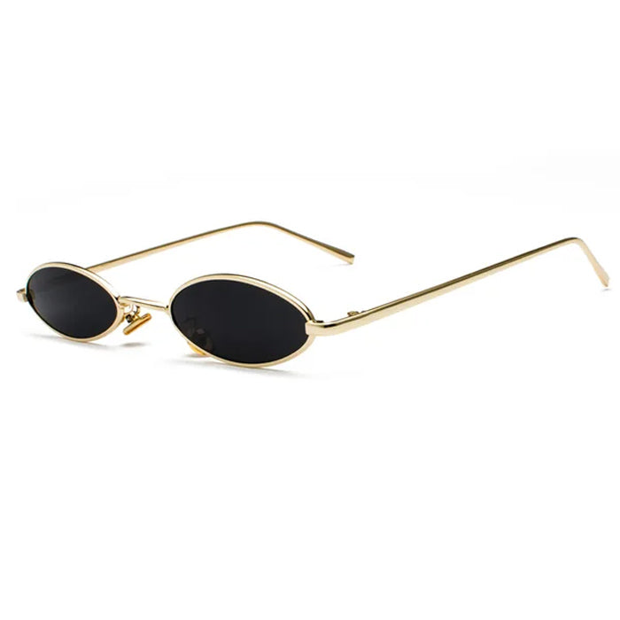 00's Style Skinny Oval Sunglasses