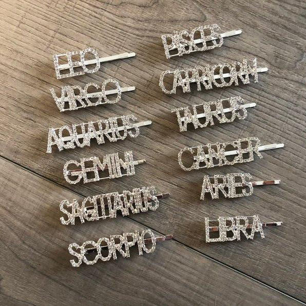 Horoscopez Rhinestone Hair Pins