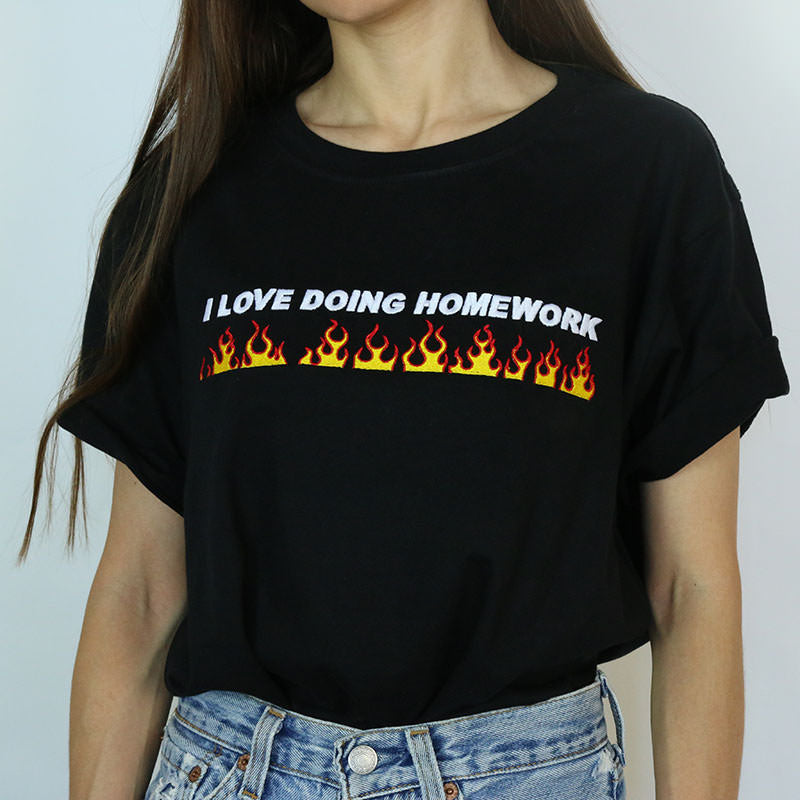 Love Doing Homework Tee, Size S