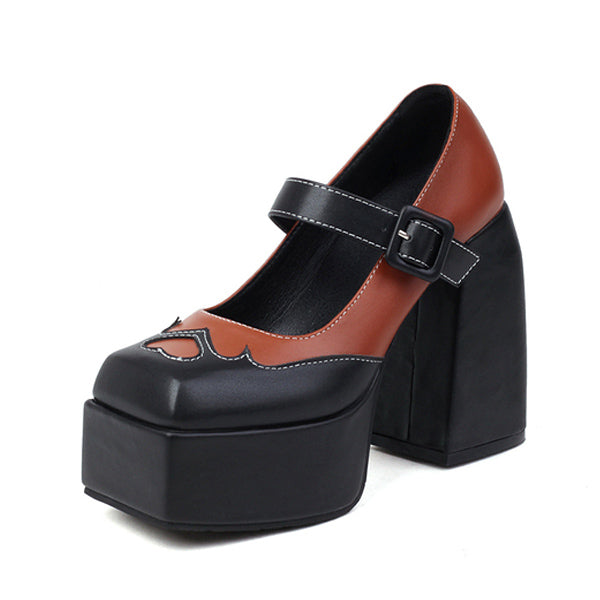 Flame Heart Platform Shoes