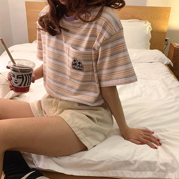 Flower Striped Tee