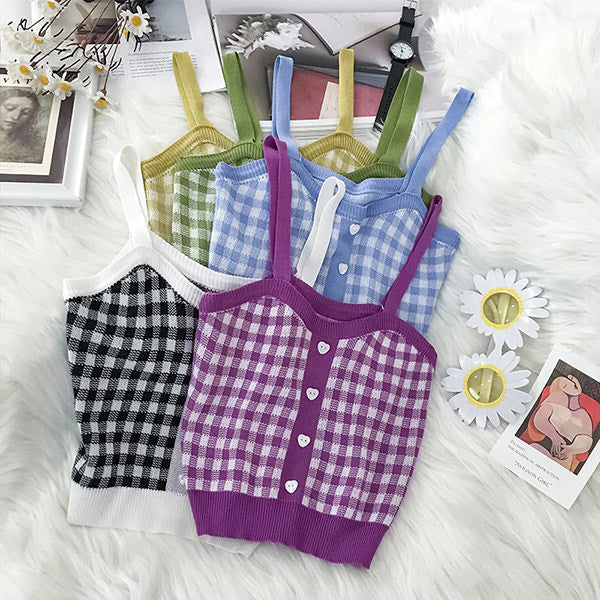 Love Addiction Plaid Top