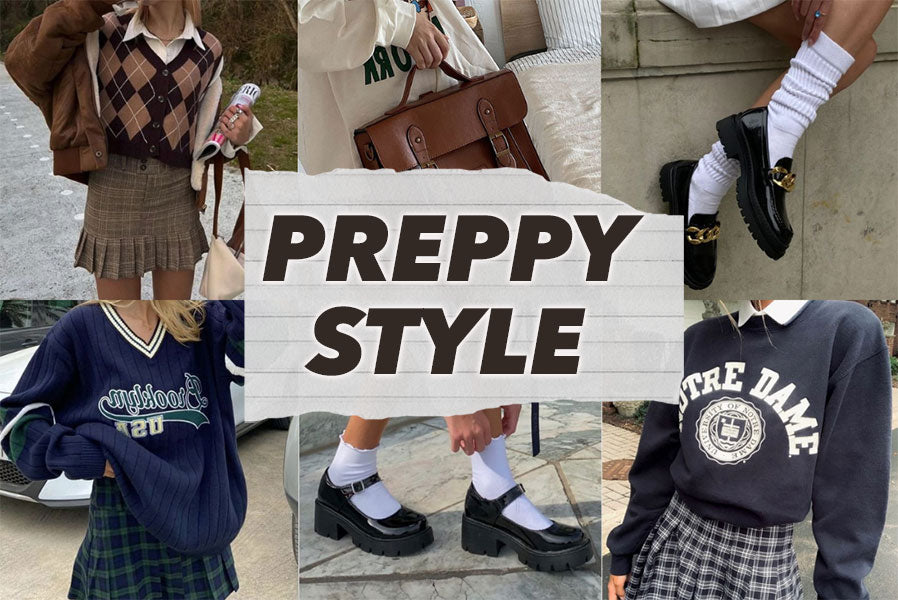 How to style rock and dress a Preppy aesthetic look