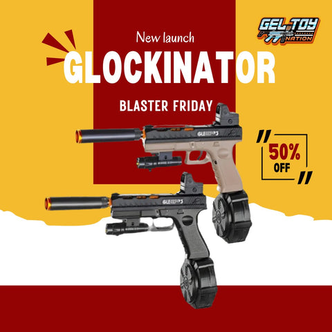 GEL TOY NATION ADULT HIGH POWERED G17 GLOCKINATOR GEL BLASTER - Gel Toy Nation -