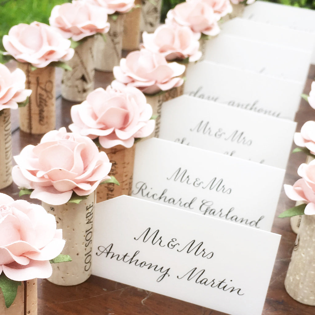 homemade place card holders for wedding