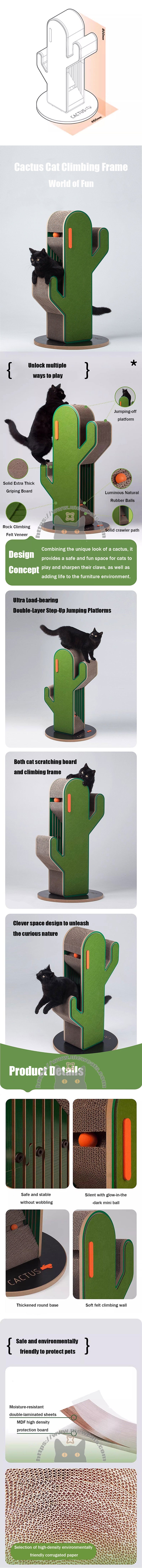 Cactus Cat Scratching Post Climbing Tree