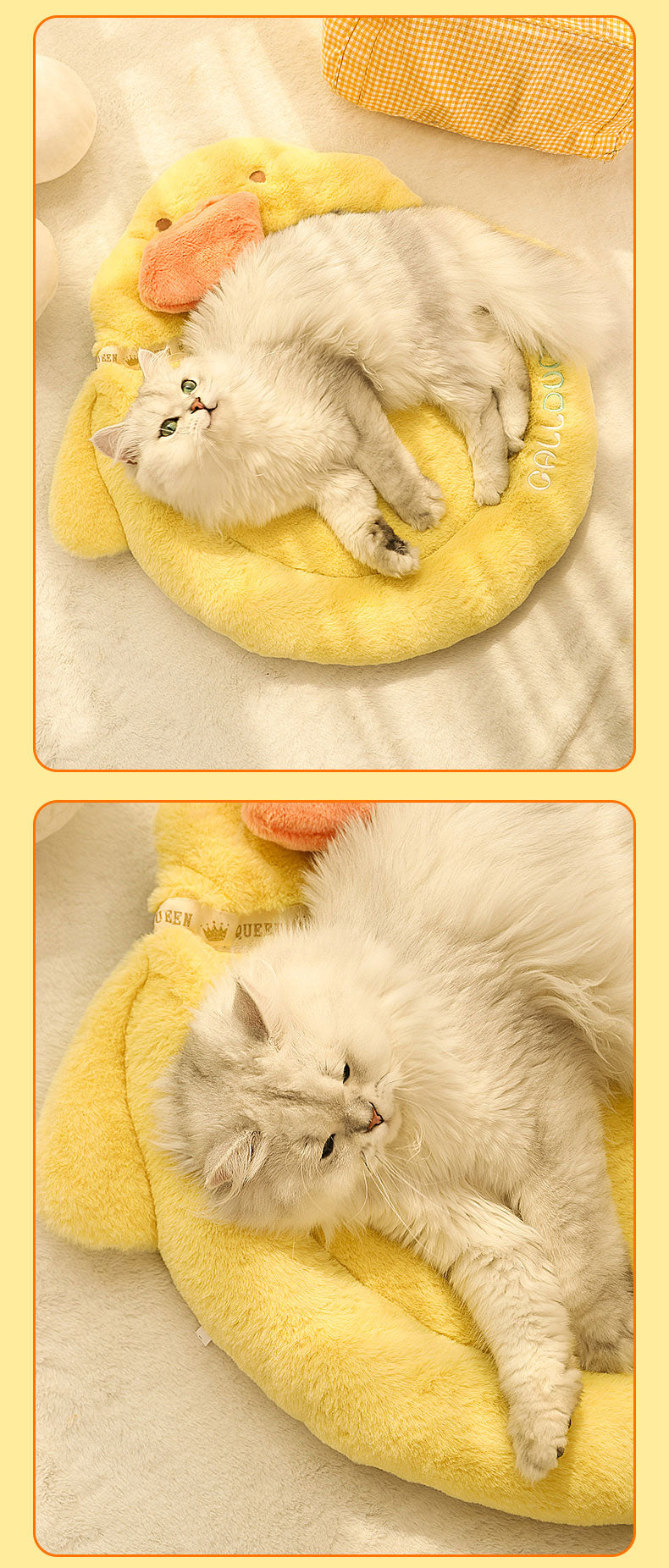 Cat Bed Duck Shape Mat 2 Color Pet Sleeping Bed Cat Pillow