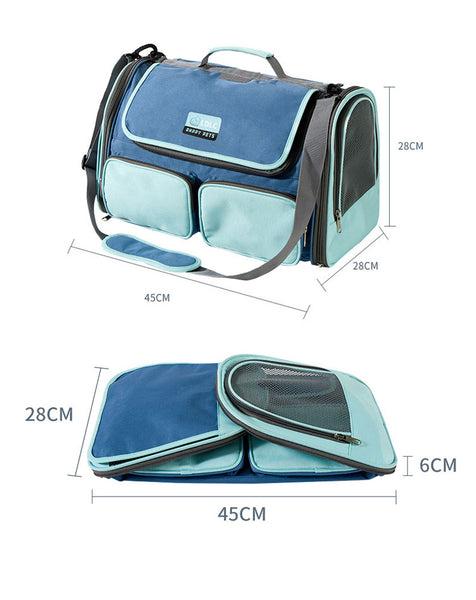 Cat Carrier Bag Breathable Foldable 4 Color Outdoor Travel Pet Handbag