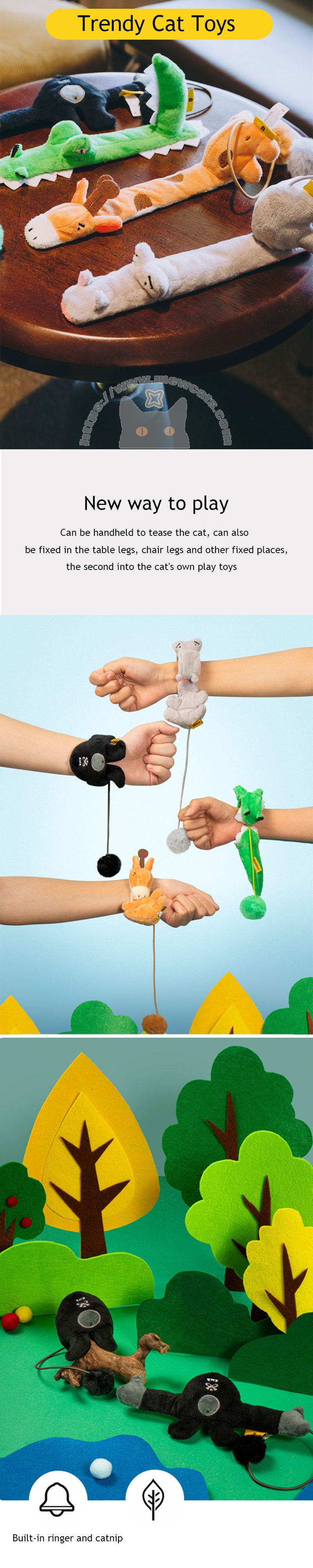 Cat Interactive Toys 4 Style with Bell Catnip