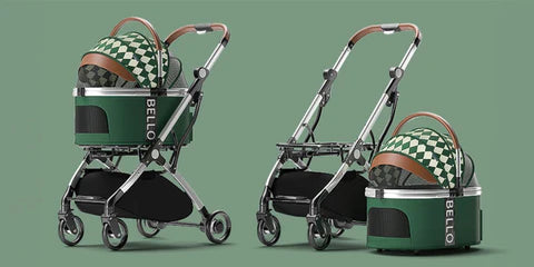 Luxury Detachable Cat Carrier Rolling Stroller 6 Color Handbag