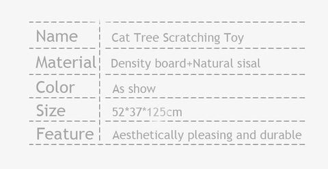 Wooden Cute Cat Tree Scratching Toy Sisal Grinding Paws Cat Climbing Frame