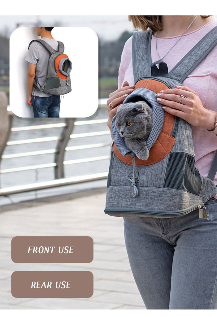 Cat Carrier Front Pack Breathable Transport Bag Outdoor Travel Pet Backpack