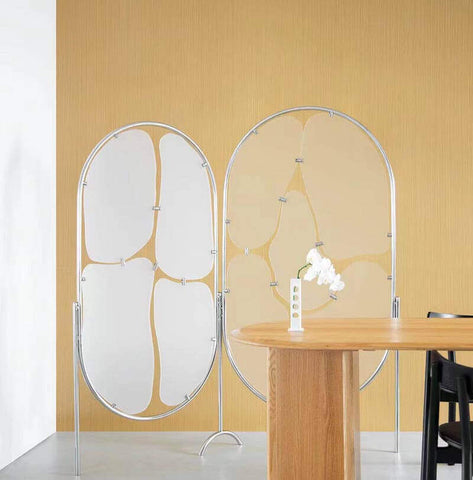 Translucent acrylic partition wall in a contemporary office