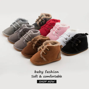 New Snow Baby Booties Shoes Baby Boy Girl Shoes Crib Shoes Winter Warm Cotton Anti-slip Sole Newborn Toddler First Walkers Shoes - Gwayzshop