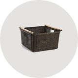 Rectangular Low Wicker Storage Basket – The Basket Lady