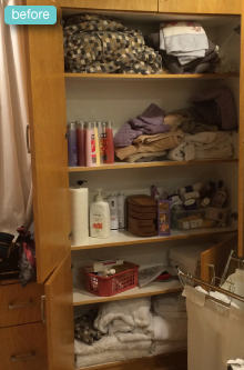 Linen Closet before makeover