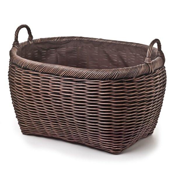 wicker laundry bin