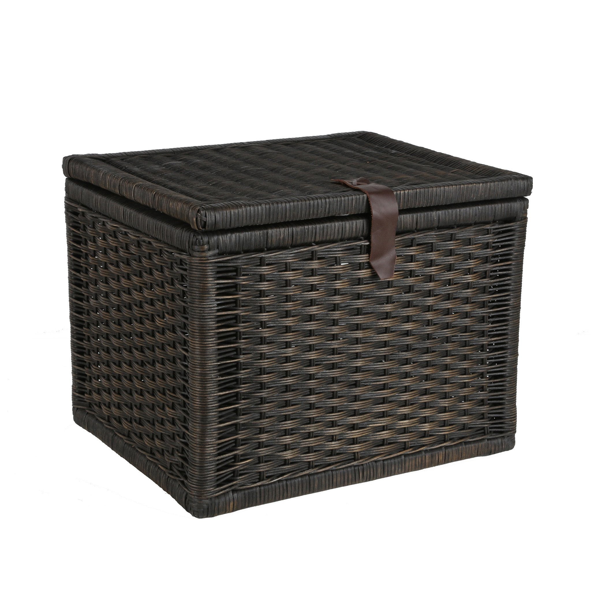 wicker toy chest with lid