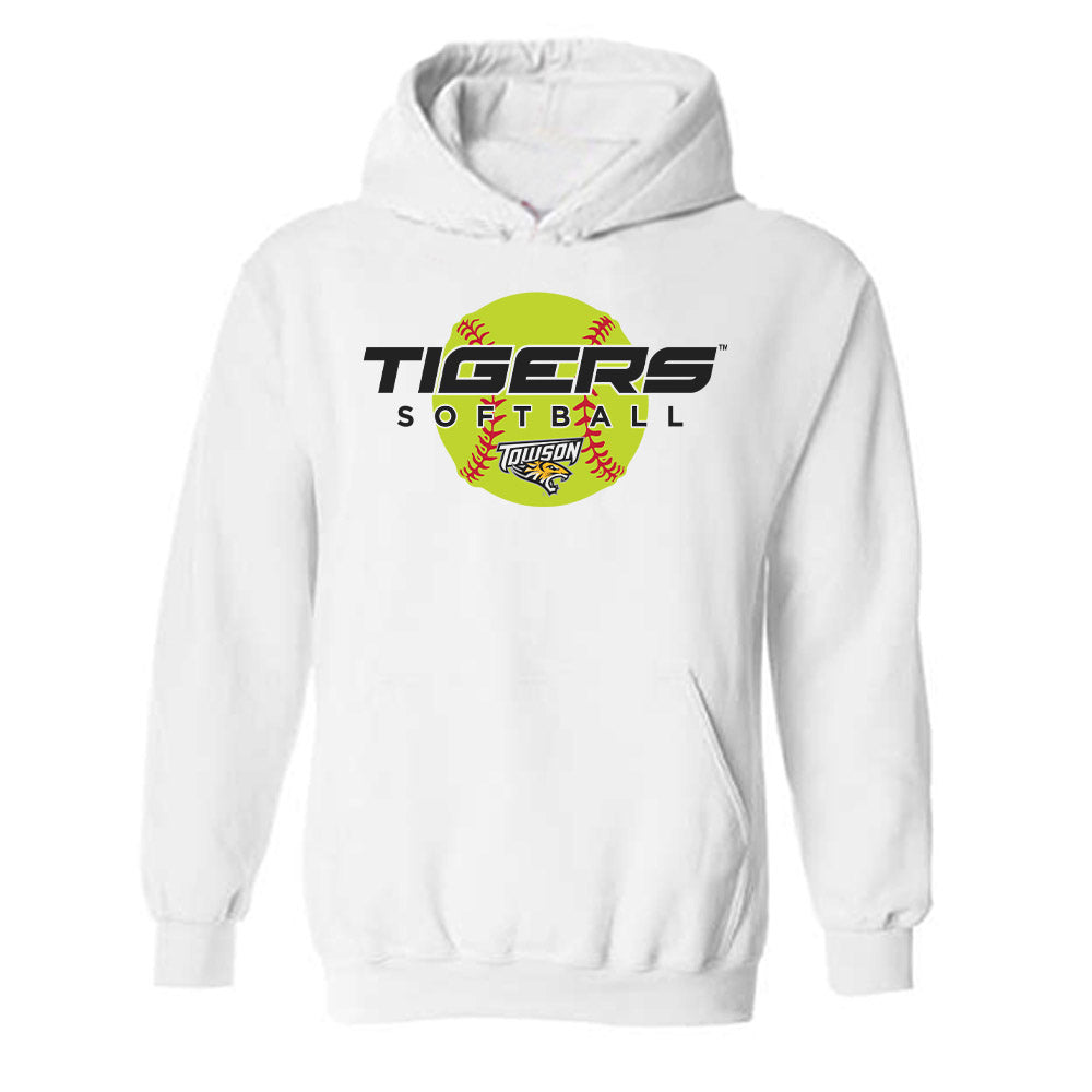 Towson University - Softball - White Hooded Sweatshirt - Towson Tigers product image