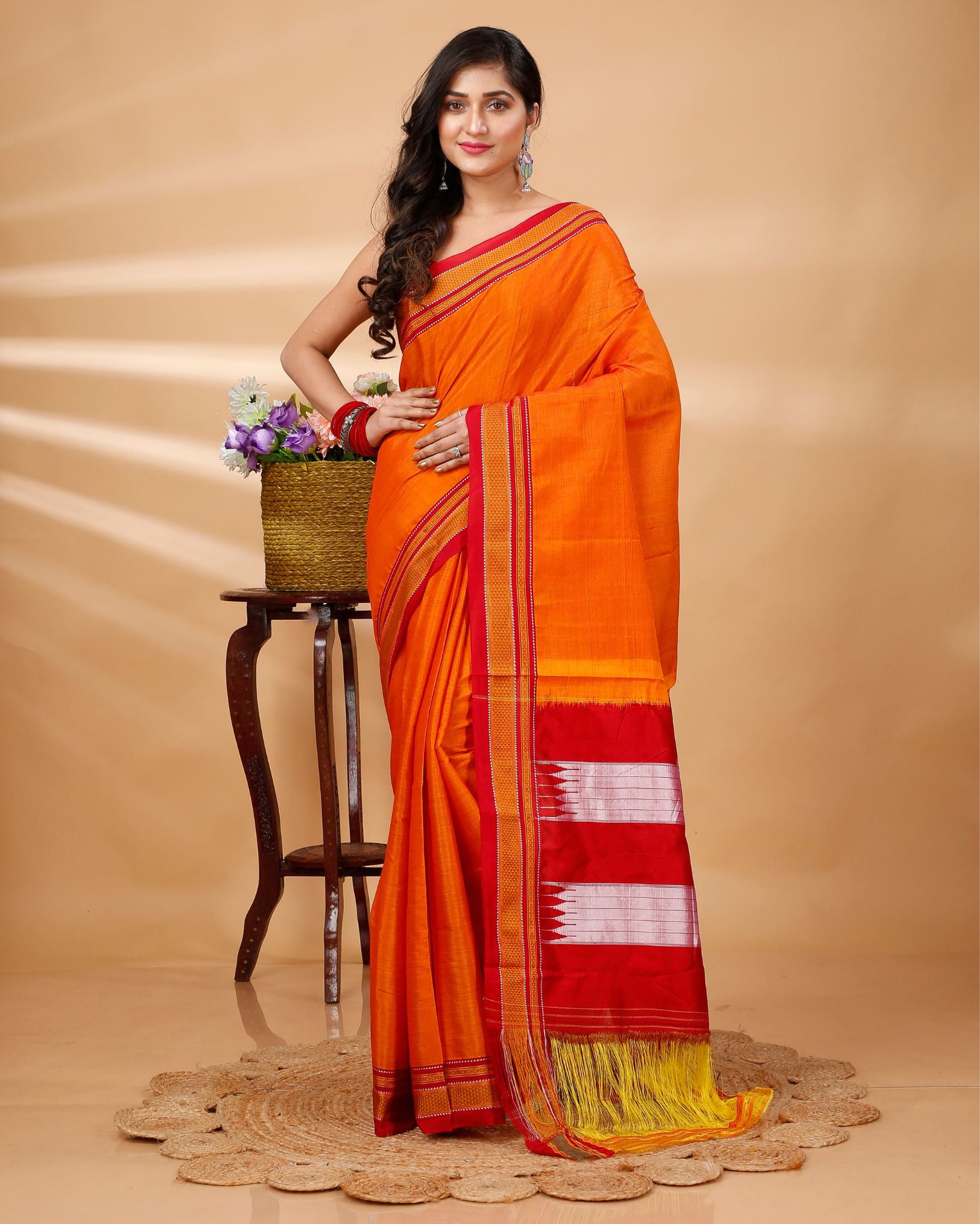 Buy Ambica Ilkal Saree Women's Woven Handloom Cotton Silk Saree (Suvidh,  Green) at Amazon.in