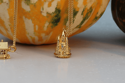 gold castle necklace