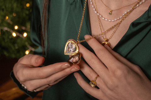 gold locket, lily blanche