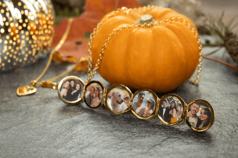 gold memory keeper locket, halloween jewellery
