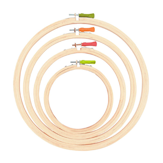 Wooden Embroidery Hoop Combo 5,7,9 Inches Pack of 3 with Iron Key