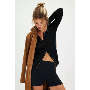 Free People Frankie Going Places Cardi || Black - Olive Boutique